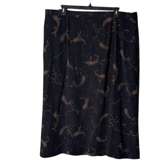 Worthington Dresses & Skirts - Vintage Worthington Maxi Skirt 24W Dark Floral Fairy Goth Romantic Cottagecore